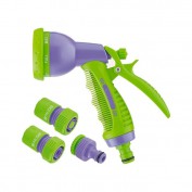 ZESTAW PRZYŁĄCZENIOWY WĘŻA 3/4 (PISTOLET SPRYSK., 7 FUNKCJI, ADAPTER 2ZŁĄCZKI, PLASTIK