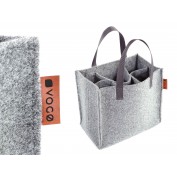 TORBA NA WODĘ 1,5-2,5L - 6 BUTELEK, SZARA