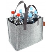 TORBA NA WODĘ 1,5-2,5L - 6 BUTELEK, SZARA