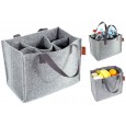 TORBA NA WODĘ 1,5-2,5L - 6 BUTELEK, SZARA