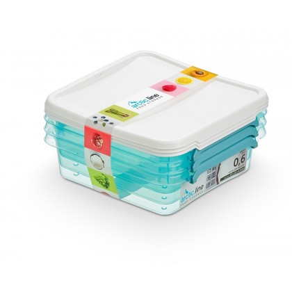 ORPLAST ZESTAW POJEMNIKÓW NA ŻYWNOŚĆ ARCTIC 3 X 600 ML KWADRAT ORPLAST ZESTAW POJEMNIKÓW NA ŻYWNOŚĆ ARCTIC 3 X 600 ML KWADRAT