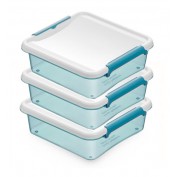 ORPLAST ZESTAW POJEMNIKÓW NA ŻYWNOŚĆ ARCTIC 3 X 850 ML KWADRAT