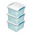 ORPLAST ZESTAW POJEMNIKÓW NA ŻYWNOŚĆ ARCTIC 3 X 1150 ML KWADRAT