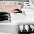 ORGANIZER WKŁAD DO SZUFLADY NA NOŻE KUCHENNE BIAŁY 390X145X75MM