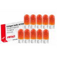 ŻARÓWKI HALOGENOWE  WY5W T10 5W W2.1 X 9.5D AMBER 12V 10SZT