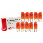 ŻARÓWKI HALOGENOWE  WY5W T10 5W W2.1 X 9.5D AMBER 24V 10SZT.