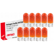 ŻARÓWKI HALOGENOWE  WY5W T10 5W W2.1 X 9.5D AMBER 12V 10SZT