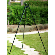 GRILL NA TRÓJNOGU 180 CM - RUSZT STAL NATURALNA 60 CM