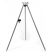 GRILL NA TRÓJNOGU 180 CM - RUSZT STAL NATURALNA 60 CM + KOŁOWROTEK