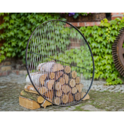 GRILL NA TRÓJNOGU 180 CM - RUSZT STAL NATURALNA 60 CM + KOŁOWROTEK