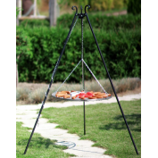 GRILL NA TRÓJNOGU 180 CM - RUSZT STAL NIERDZEWNA 50 CM