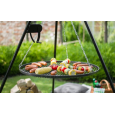 GRILL NA TRÓJNOGU 180 CM - RUSZT STAL NIERDZEWNA 50 CM+KOŁOWROTEK