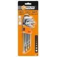 ZESTAW KLUCZY IMBUSOWYCH TORX 9 SZT., Т10-Т50, CrV, DŁUGIE