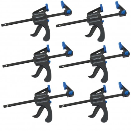 6 x ŚCISK STOLARSKI JEDNORĘCZNY 100MM ( 3KPL) 6 x ŚCISK STOLARSKI JEDNORĘCZNY 100MM ( 3KPL)