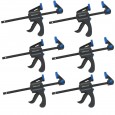 6 x ŚCISK STOLARSKI JEDNORĘCZNY 100MM ( 3KPL)