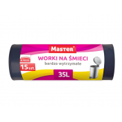 WORKI NA ŚMIECI 35L BARDZO WYTRZYMAŁE 15 SZT