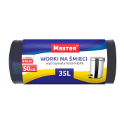 WORKI NA ŚMIECI 35L WYTRZYMAŁA FOLIA HDPE 50 szt