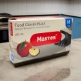 RĘKAWICZKI NITRYLOWE CZARNE M 100 SZT NITRYL FOOD MASTER