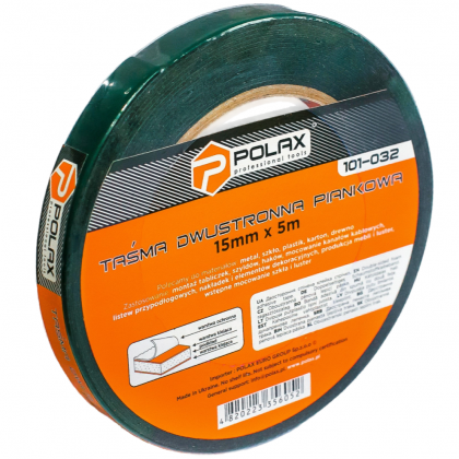 TAŚMA DWUSTRONNA PIANKOWA 15mm x 5m CZARNA TAŚMA DWUSTRONNA PIANKOWA 15mm x 5m CZARNA