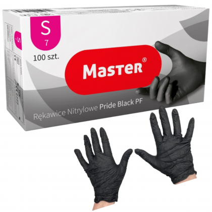 RĘKAWICZKI NITRYLOWE CZARNE M 100 SZT NITRYL FOOD MASTER RĘKAWICZKI NITRYLOWE CZARNE M 100 SZT NITRYL FOOD MASTER