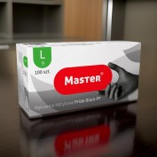 RĘKAWICZKI NITRYLOWE CZARNE M 100 SZT NITRYL FOOD MASTER