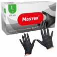 RĘKAWICZKI NITRYLOWE CZARNE M 100 SZT NITRYL FOOD MASTER
