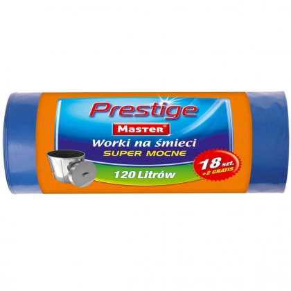 WORKI NA ŚMIECI 120l 20szt. SUPER MOCNE LDPE MASTER PRESTIGE WORKI NA ŚMIECI 120l 20szt. SUPER MOCNE LDPE MASTER PRESTIGE