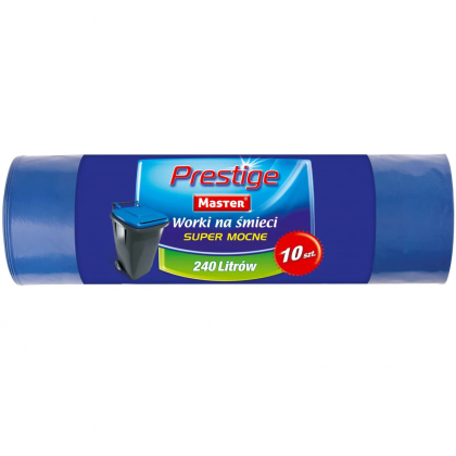 WORKI NA ŚMIECI 240l 10szt. SUPER MOCNE LDPE MASTER PRESTIGE WORKI NA ŚMIECI 240l 10szt. SUPER MOCNE LDPE MASTER PRESTIGE