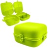 Pojemnik ŚNIADANIOWY śniadaniówka lunchbox dzelony pudełko posiłek duży XL zielony