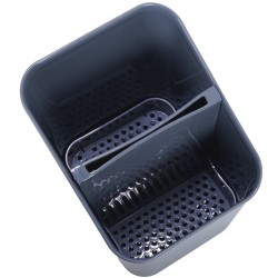 OCIEKACZ NA SZTUĆCE plastikowy pojemnik koszyk z wkładem suszarka organizer popielaty szary