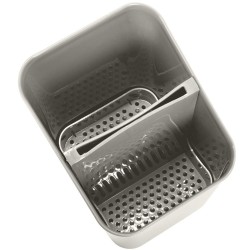 OCIEKACZ NA SZTUĆCE plastikowy pojemnik koszyk z wkładem suszarka organizer popielaty