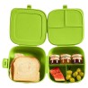 Pojemnik ŚNIADANIOWY śniadaniówka lunchbox dzelony pudełko posiłek duży XL zielony