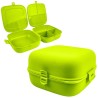Pojemnik ŚNIADANIOWY śniadaniówka lunchbox dzelony pudełko posiłek duży XL zielony