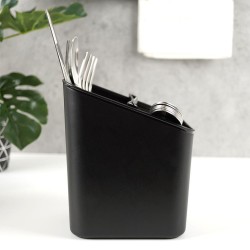 OCIEKACZ NA SZTUĆCE plastikowy pojemnik koszyk z wkładem suszarka organizer popielaty czarny