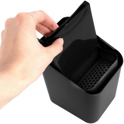 OCIEKACZ NA SZTUĆCE plastikowy pojemnik koszyk z wkładem suszarka organizer popielaty czarny