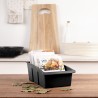 Pojemnik ORGANIZER kuchenny na przyprawy torebki do szuflady szafki czarny 25x15x9 cm