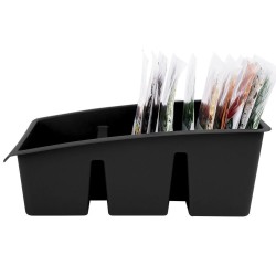 Pojemnik ORGANIZER kuchenny na przyprawy torebki do szuflady szafki czarny 25x15x9 cm