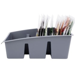 Pojemnik ORGANIZER kuchenny na przyprawy torebki do szuflady szafki szary 25x15x9 cm