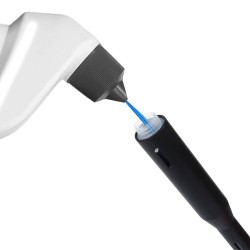 Szczotka toaletowa silikonowa WC z dozownikiem płynu czarna 40 cm