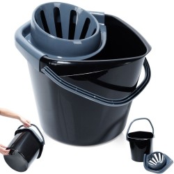 Wiadro do mopa uniwersalne plastikowe wyciskaczem mop sznurkowy paskowy 14L