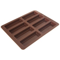 Forma do batonów musli silikonowa brązowa SILLINIE  22x16,5x1,5 cm