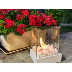 BIOKOMINEK SUNSET GARDEN MINI BIAŁY MAT