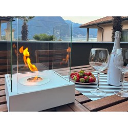 BIOKOMINEK SUNSET GARDEN MINI BIAŁY MAT