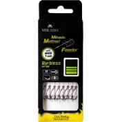 Haczyki z przyponem Mikado Method Feeder bezzadziorowe z igłą r. 10 8 szt.