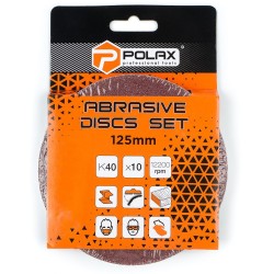 Papier ścierny KRĄŻEK szlifierski NA RZEP 7D do szlifierki 125mm P40 10szt
