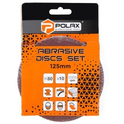 Papier ścierny KRĄŻEK szlifierski NA RZEP 7D do szlifierki 125mm P60 10szt