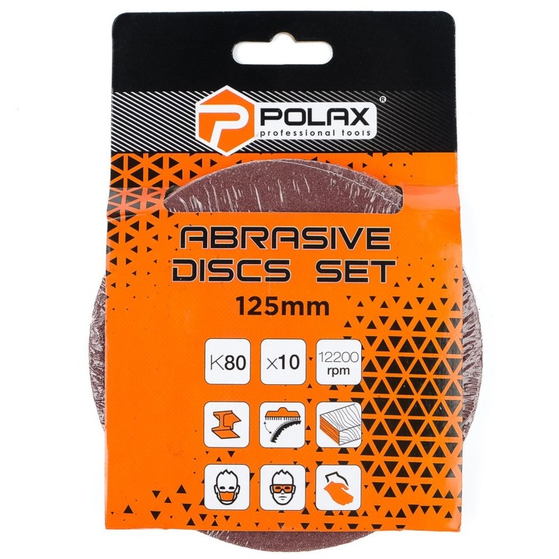 Papier ścierny KRĄŻEK szlifierski NA RZEP 7D do szlifierki 125mm P80 10szt Papier ścierny KRĄŻEK szlifierski NA RZEP 7D do szlifierki 125mm P80 10szt