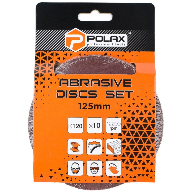 Papier ścierny KRĄŻEK szlifierski NA RZEP 7D do szlifierki 125mm P120 10szt Papier ścierny KRĄŻEK szlifierski NA RZEP 7D do szlifierki 125mm P120 10szt