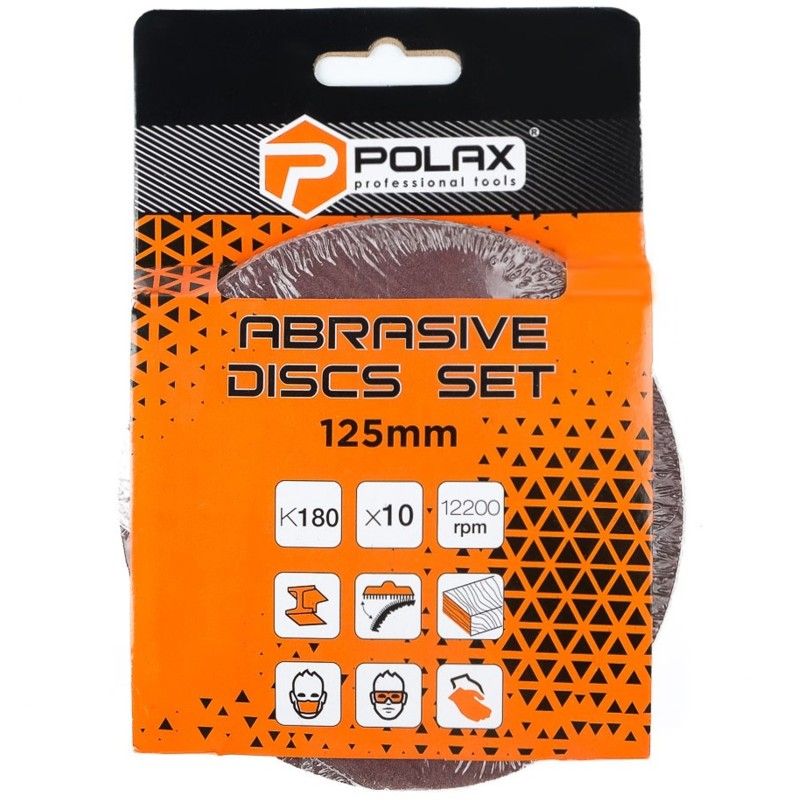 Papier ścierny KRĄŻEK szlifierski NA RZEP 7D do szlifierki 125mm P180 10szt Papier ścierny KRĄŻEK szlifierski NA RZEP 7D do szlifierki 125mm P180 10szt
