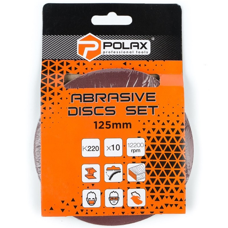 Papier ścierny KRĄŻEK szlifierski NA RZEP 7D do szlifierki 125mm P220 10szt Papier ścierny KRĄŻEK szlifierski NA RZEP 7D do szlifierki 125mm P220 10szt